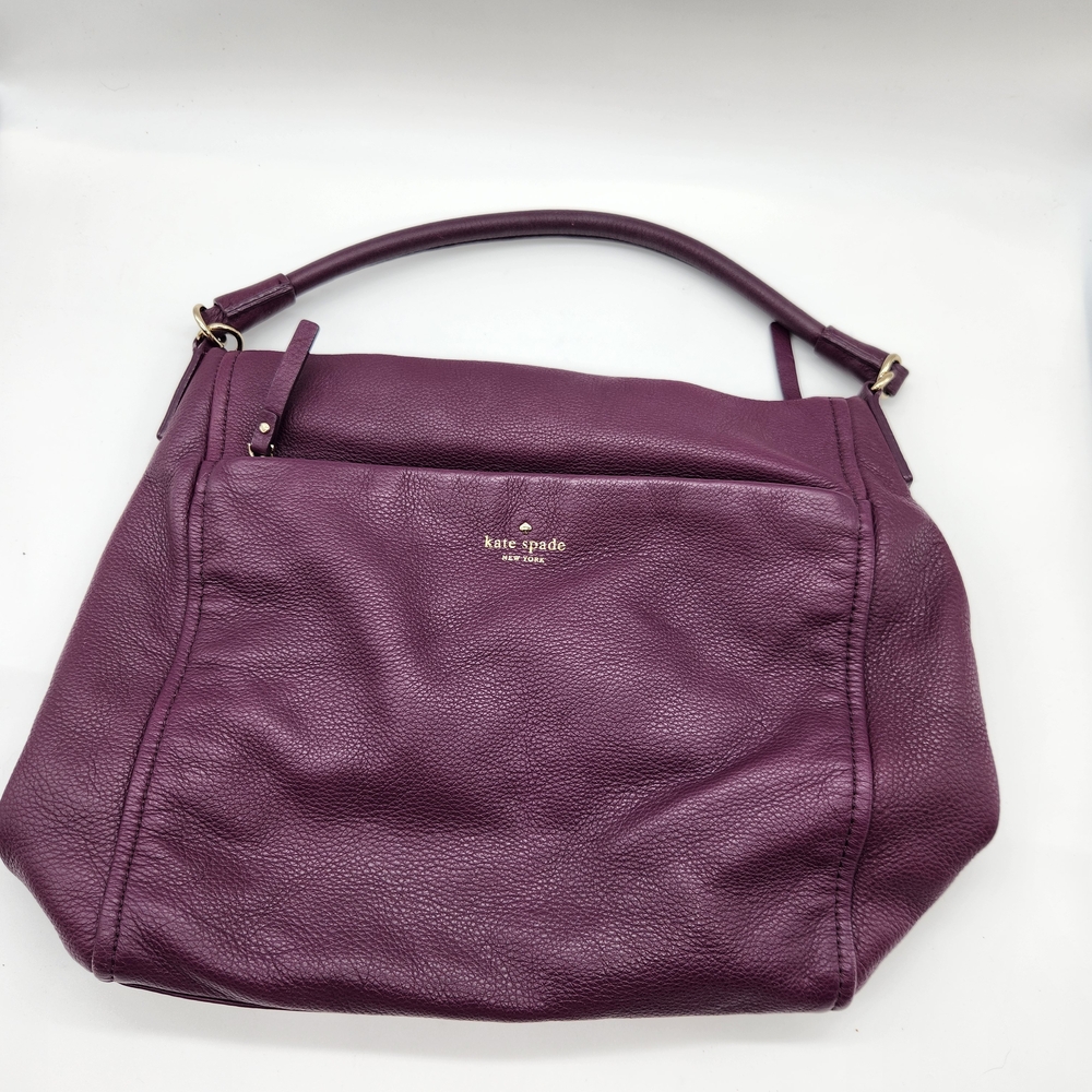 Kate Spade Purple Shoulder Bag with Metallic Accents & Org Dust Bag